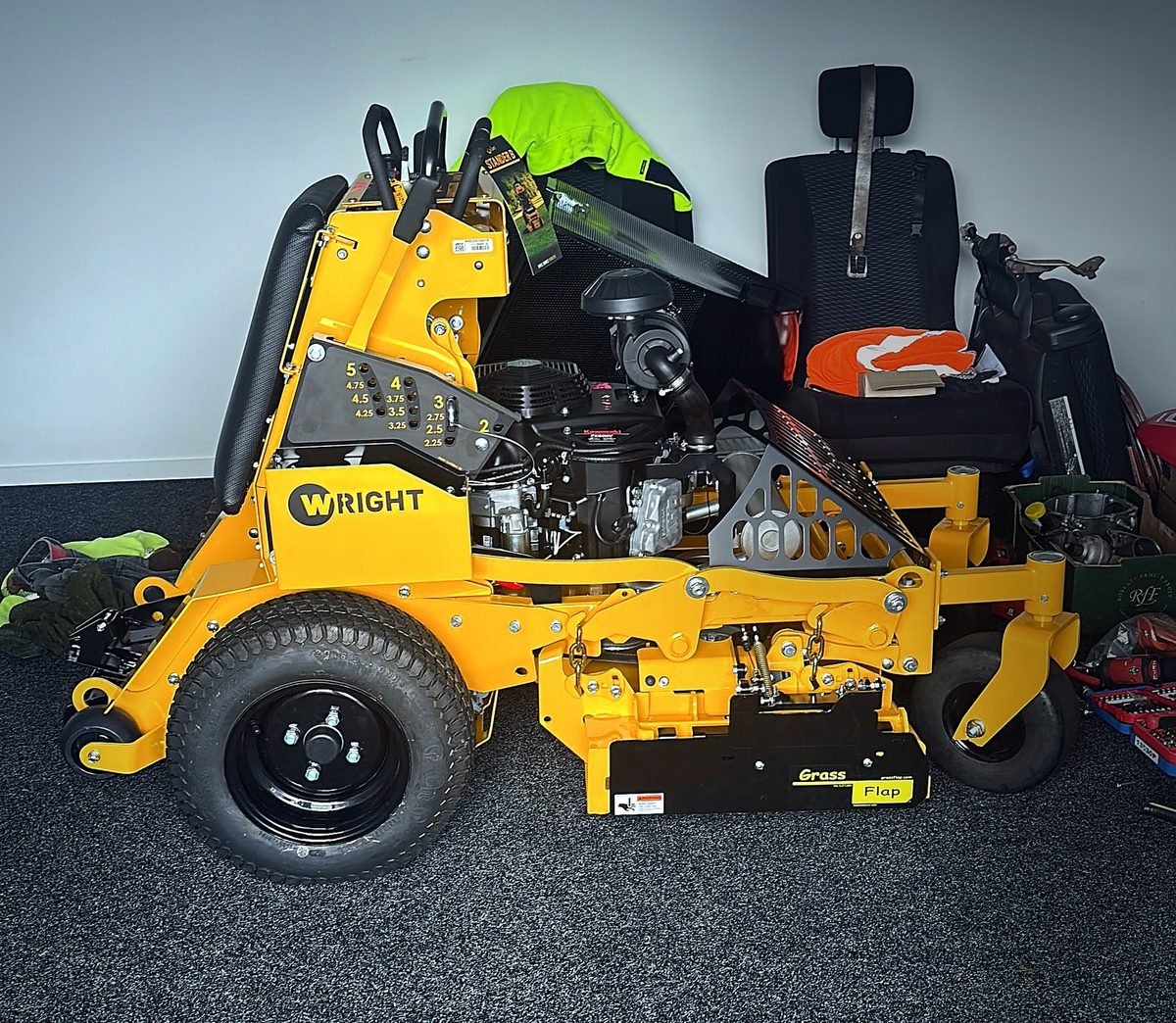 Mesh Master's Wright Stander B32 ride on mower, Hamilton